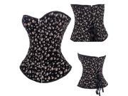 New style hot Ingenious Women Body Beauty Corset Waist Cincher Corset With Skull Pattern Black