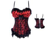 Elegant European Palace Princess Style Corset Women Waist Cincher Corset Red