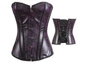 Hot sale Women s Sexy Floral Body Shaper Corset Palace Style Strapless Corset Purple