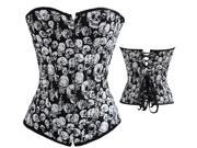 New Style fashion Corset For Women s Body Beauty Sexy Strapless Palace Style White skulls Corset