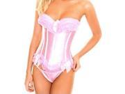 Hot Sexy fashion Women s Wedding Dress Corset Palace Strapless Corset With Bowknot Pink