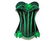 Women s Sexy Shaper Strapless Corset Elegant Palace Style Corset Black And Green