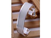 High Quality 925 Silver Fashion Bangle Women Bracelet Jewelry Light at the end of the net woven Bracelet