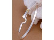 Nice Women s Gift 1pcs Fashion 925 Silver Wide Big Bangle Color separation contracted