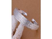 Fashion High Quality 925 Silver Bangle Women Bracelet Jewelry High Polished long yarn bracelet
