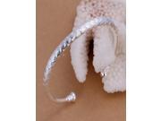 High Quality 925 Silver Fashion Bangle Women Bracelet Jewelry High Polished waves bracelets