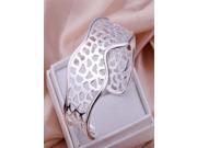 High Quality 925 Silver exquisite Bangle Women Bracelet Jewelry High Polished hollow out form of a bracelet
