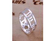 hot well sell fashion 925 silver charm new lovely Novel ring jewelry Empty the Roman ring Best gifts