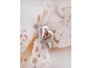 Hot well sell fashion 925 silver charm new lovely Novel hollow out gem set rose gold ring jewelry Christmas Best gifts