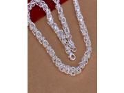Fashion Jewelry 925 sterling silver 7mm Twist ROPE CHAIN Leading shrimp buckle necklace Necklace 20inch