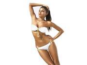 Hot sale fashion new stylish and sexy bikini with chest support bikini bathing suit White Strapless bikini swimwear