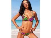 the most populer fashion girl lady bikini set push up padded bra swimwsuit bathing sut swimwear rainforest flower design