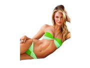 Hot Sexy Women s green Bikini Push up Padded Swimsuit Bathing Bandeau Removable Strap