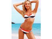 New style ladies Triangle bikini Swimsuit with With breast pad No steel bracket Triangle Black White bikini