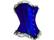 Women s fashion Sexy Wedding Dress Corset Classical European Palace Strapless Corset Blue