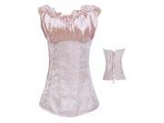 New style Corset For Women s Princess Style Polyester With Satin Overbust Corset Pink