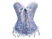 Europe And United States pretty Sexy Palace Corsets Strapless Wedding Dress Corset Blue