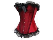 Beautiful Sexy Lace Corset Women s Body Shaper Strapless Palace Princess Style Corset Red