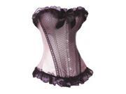 New style Retro Palace Style Women s Corset Sexy Strapless Lace Corset With Bowknot Pink