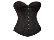 Fashion Classical Palace Style Corset Jacquard Weave Body Beauty Corset For Women Black