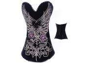 New style hot Listed Women Sexy Strapless Corset Body Beauty Corset Black And Purple Fower