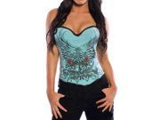 New style Sexy Strapless Corset With Lace Design Women s Waist Cincher Corset Blue