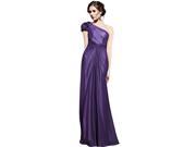 Coniefox One shoulder Mermaid Formal Prom Dresses Figure Flattering Size S Color Purple