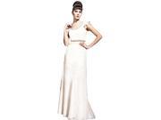 Coniefox Summer Formal Prom Dressses Sleeveless Round Neck Floor Length Size XL Color White