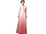 Coniefox Sleeveless Backless Long Elegance Prom Evening Dresses Size M Color Pink