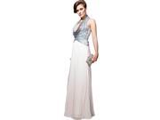 Coniefox Fashionable Sexy Halter Prom Dress With Sequins Size M Color White