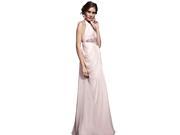 Coniefox Halter Belt Evening Prom Dresses Low V neck Size XL Color Pink