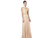 Coniefox New Arrival Beaded Scoop Gorgeous Prom Size L Color Champagne