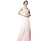 Coniefox Sweetheart Sequin Prom Evening Dresses Backless Ruched Floor Length Size L Color Pink