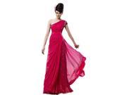 Coniefox One Shoulder Long Prom Evening Dresses Size XL Color Red