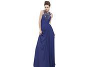 Coniefox Sleeveless Chiffon Royal Blue Elegant Formal Dress Size XXL Color Blue
