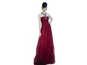 Coniefox Halter Sleeveless Long Formal Evening Dresses size XXL Color Red