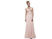 Coniefox V Neck Light Long Formal Prom Dresses Size L Color Pink