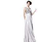 Coniefox Ball Gown Prom Evening Dresses One Shoulder Sequin for Party Size S Color Grey
