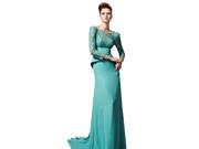 Coniefox New Arrival Lace Special Long Backless Prom Size S Color Green
