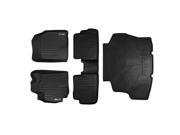 All Weather Floor Mats Set and Cargo Liner Bundle for COROLLA Black