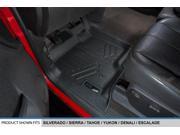 MAXFLOORMAT All Weather Custom Floor Mats Liner 3 Row Set for Chevy SUV Black