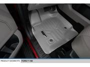 MAXFLOORMAT Floor Mats for F 150 SuperCrew With Front Bucket Seat Gray F150