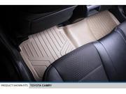 MAXFLOORMAT All Weather Custom Fit Floor Mats Liner Second Row for CAMRY Tan