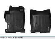 MAXFLOORMAT All Weather Custom Fit Floor Mats Liner for Accord Front Set Black
