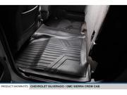 MAXFLOORMAT All Weather Custom Floor Mats Liner Second Row Chevy CREW CAB Black
