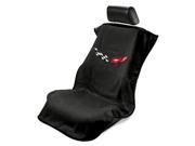 Seat Armour Universal Black Seat Towel Seat Cover With Corvette C5 Logo