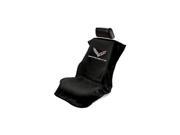 Seat Armour Universal Black Seat Towel Seat Cover With Corvette C7 Logo