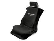 Seat Armour Universal Black Seat Towel Seat Cover With Chrysler Logo