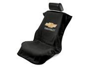 Seat Armour Universal Black Seat Towel Seat Cover With Chevrolet Logo