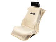 Seat Armour Universal Tan Seat Towel Seat Cover With Jeep Logo